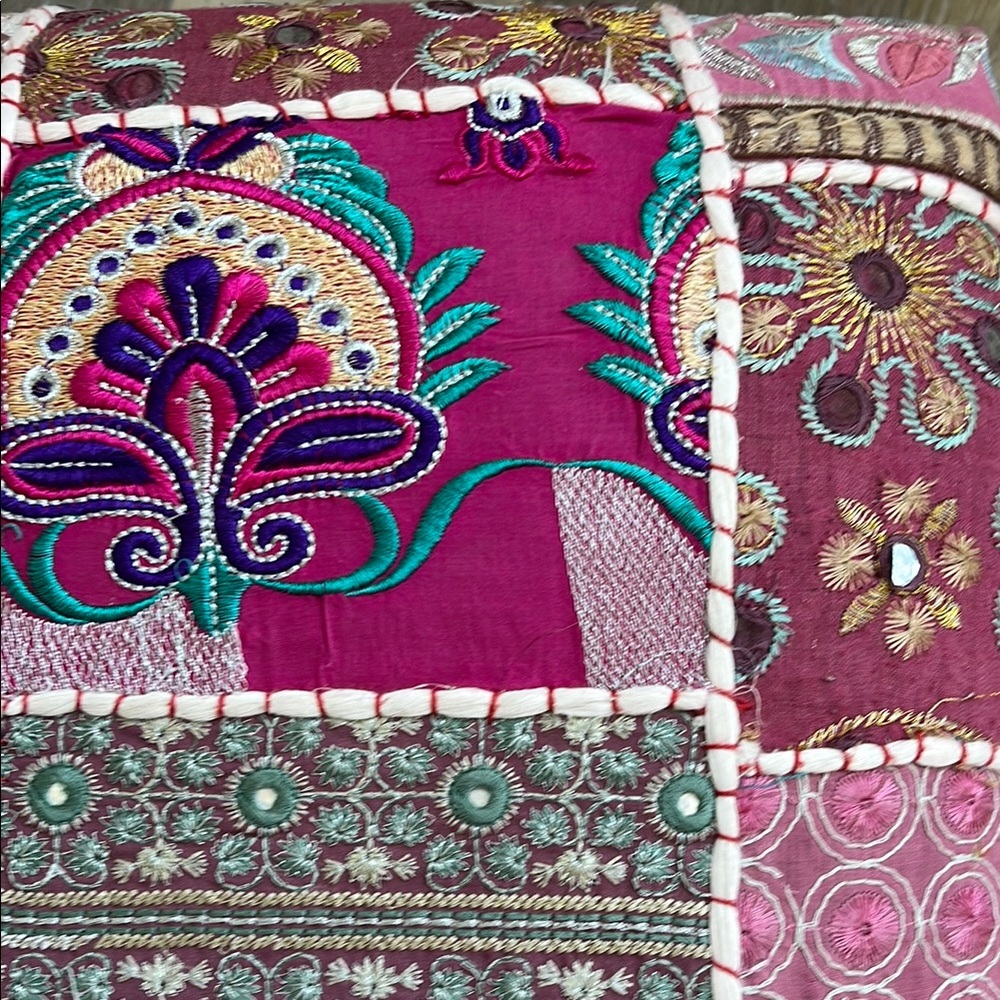 Colorful Patchwork Footstool - Picture 4 of 12